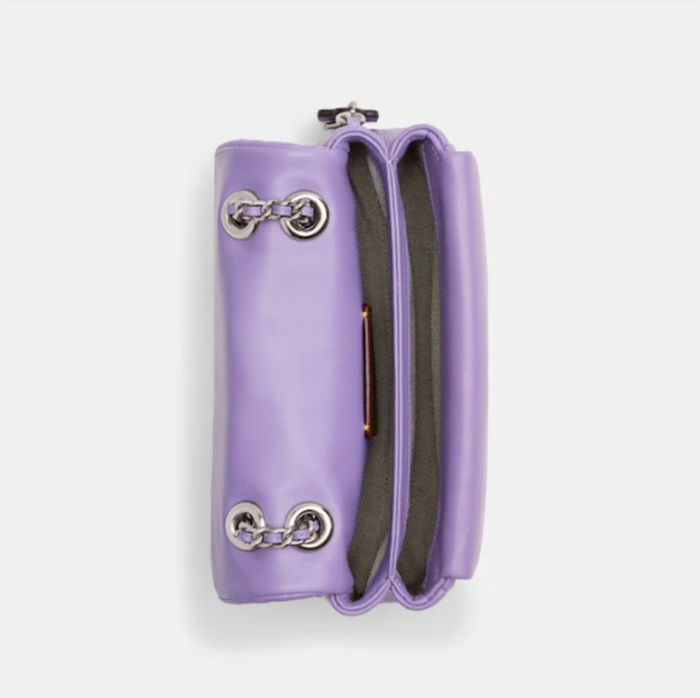 New! Tabby Shoulder Bag 20 with Quilting in Silver/Vivid Purple - Picture 5 of 8